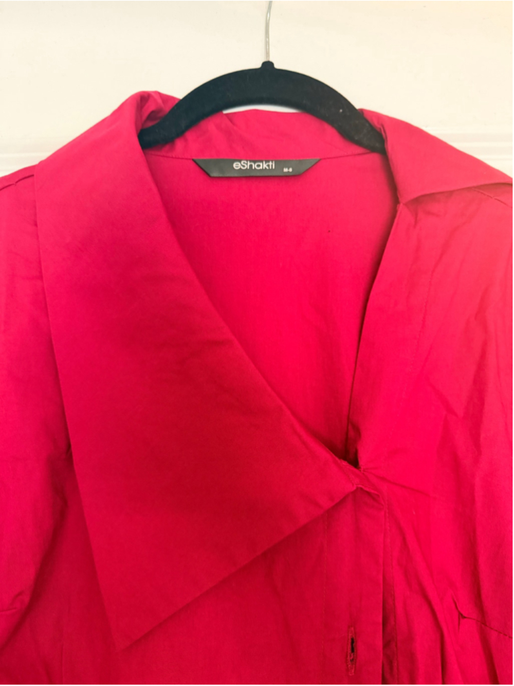 Women's eShakti Red Midi Dress Size M - Picture 3 of 5